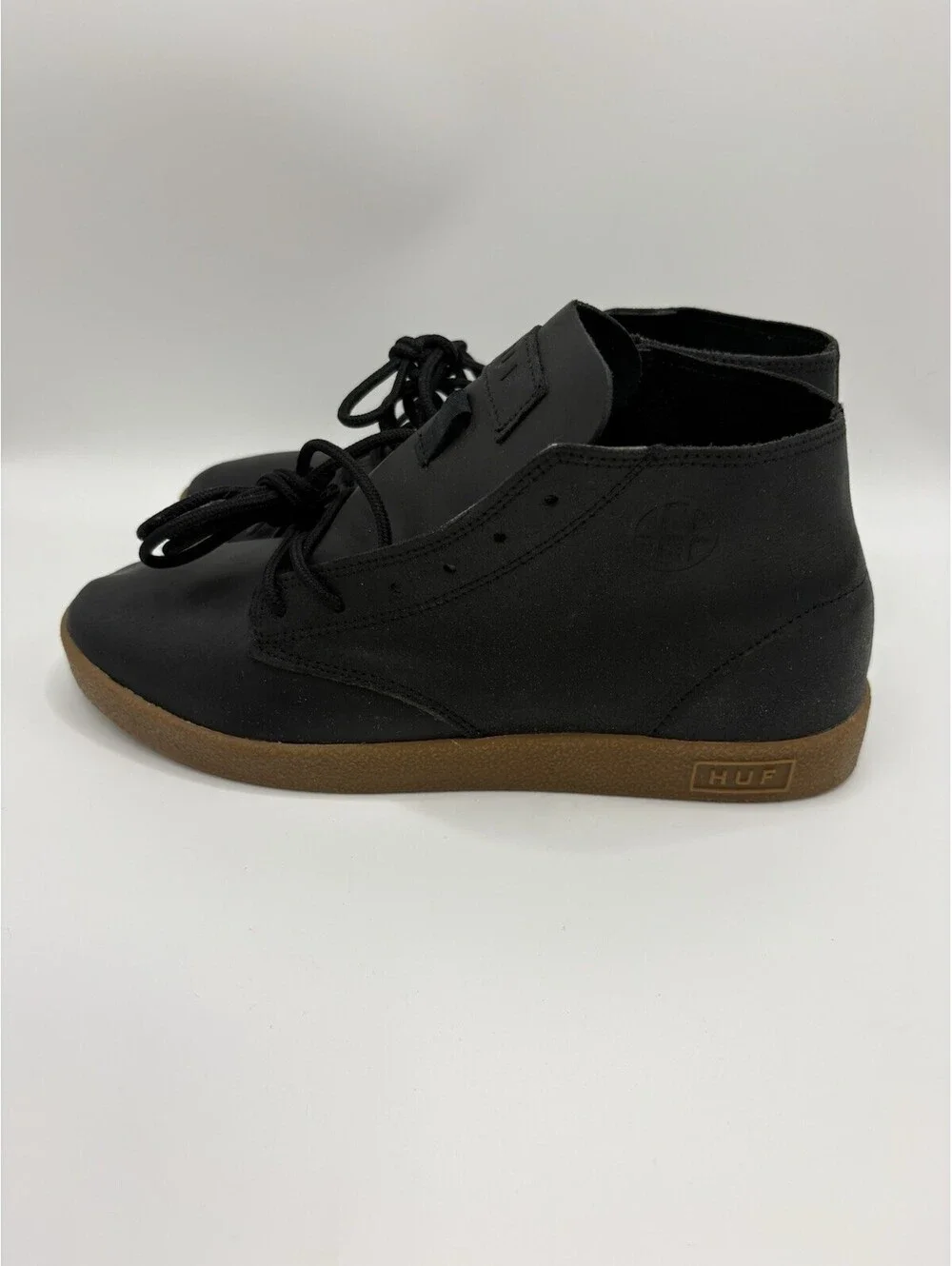 Huf Cooper Black US Mens Size 8 Chukka Leather Shoes Skate NWB